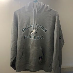 Philadelphia Eagles Hoodie Vintage Large Nike Grey